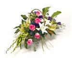 Funeral basket Large  Pink ,Purple,Blue & White